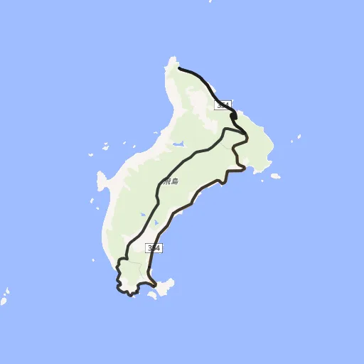 飛島(勝浦港周回)のコース地図