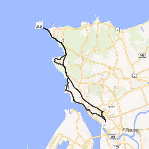 東尋坊・三国湊のコース地図