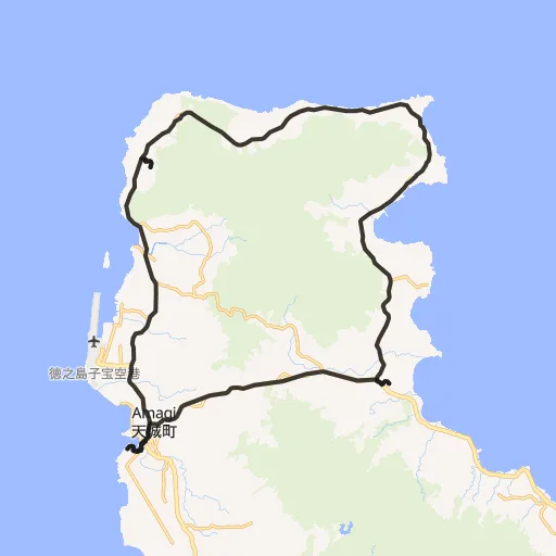 尚子ロード特訓コース（徳之島）のコース地図