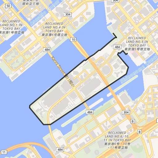 豊洲ぐるり公園のコース地図