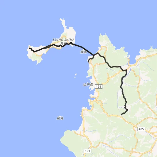 角島大橋・角島灯台のコース地図