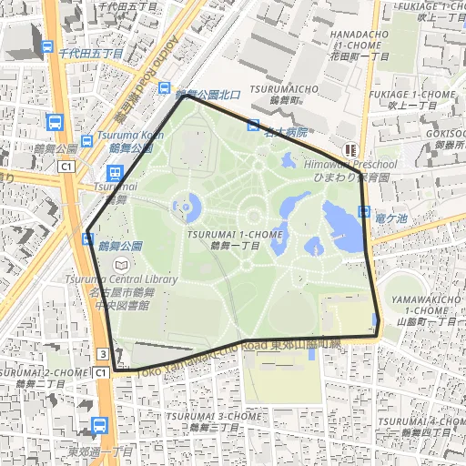 鶴舞公園のコース地図