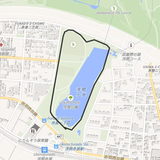 浮間公園のコース地図