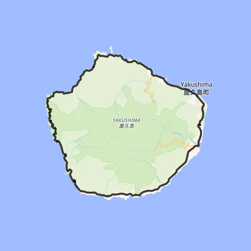屋久島1周のコース地図