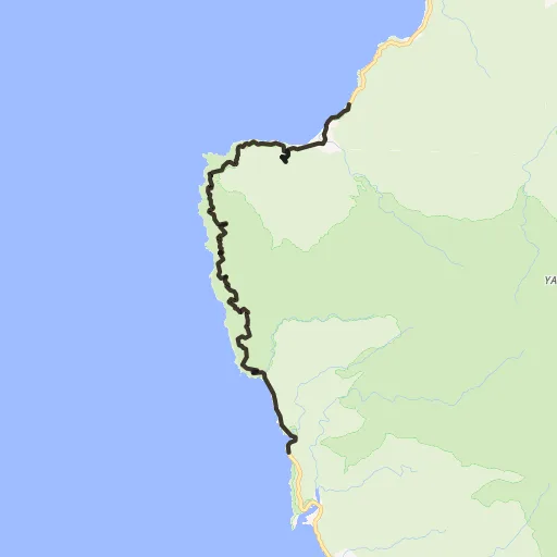 屋久島西部林道コースのコース地図