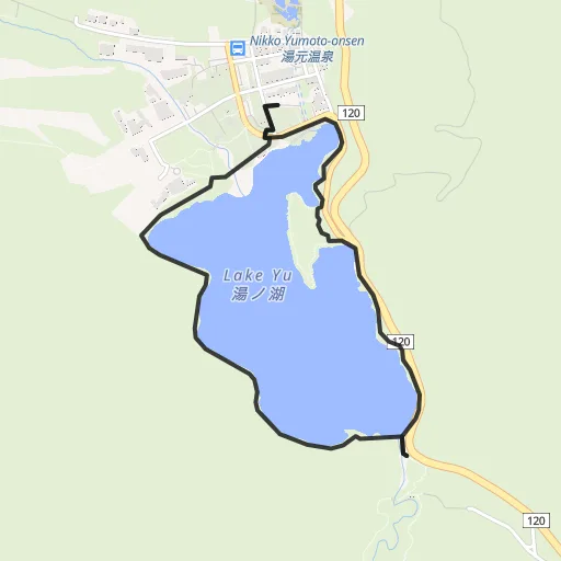 湯ノ湖のコース地図