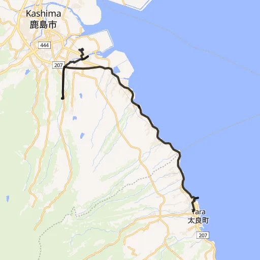 祐徳稲荷神社〜大魚神社海中鳥居のコース地図