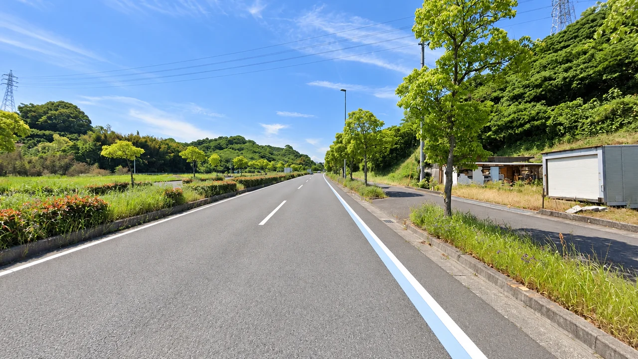 疲れた脚で、もう一度平田の坂へ・終盤に上り返す平田の坂(AI生成の参考イメージ)