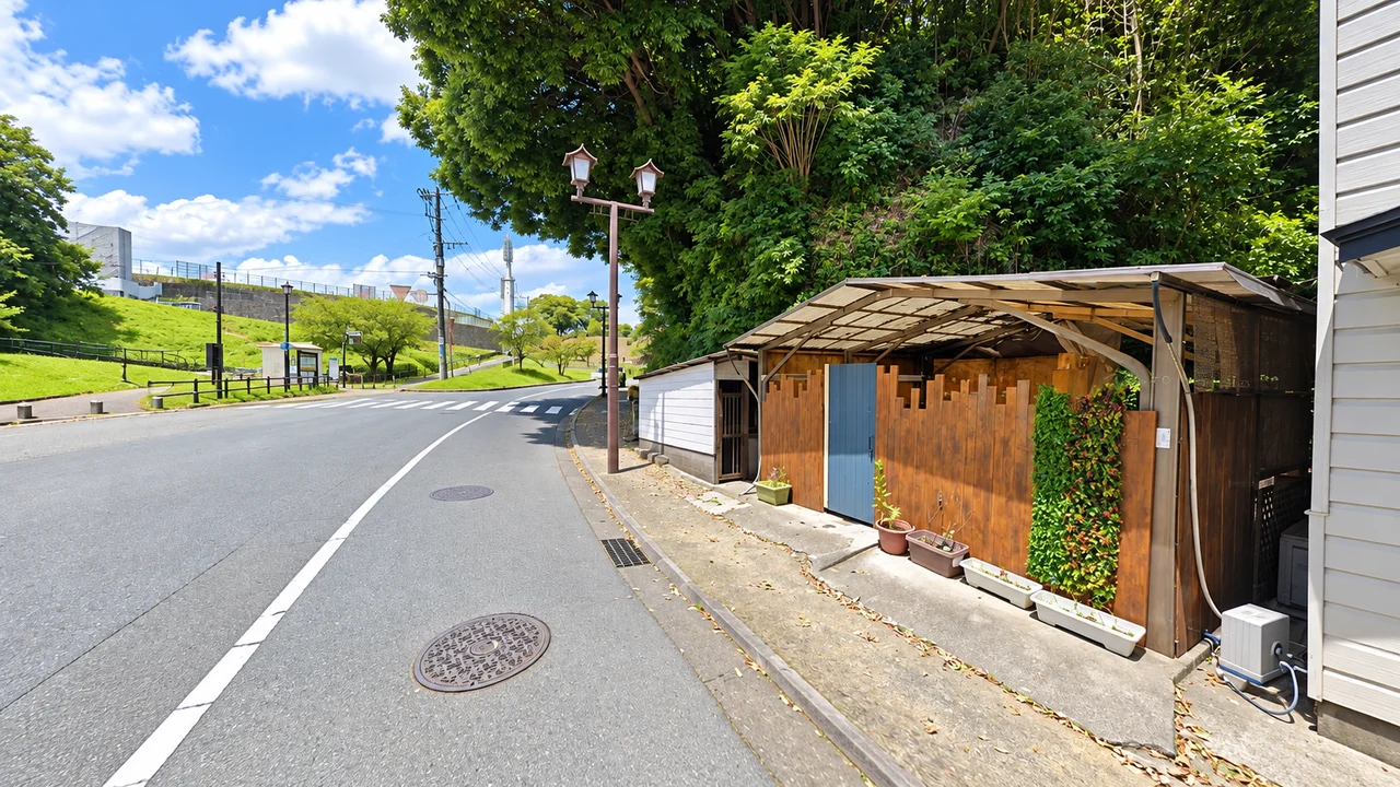 最後は二の丸広場へ上る・熊本城へ上る道の手前（AI生成の参考イメージ）