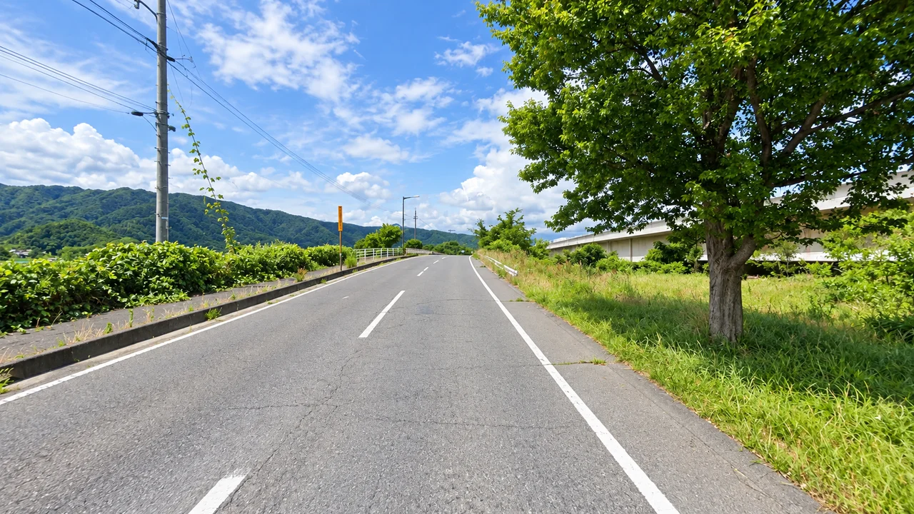 ふたこぶラクダの起伏を越える・高速道路沿いの起伏へ(AI生成の参考イメージ)