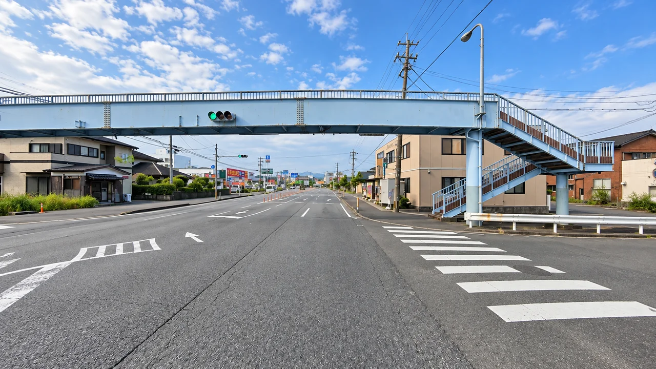 日向で折り返し、国道10号を戻る・日向から延岡へ戻る国道（AI生成の参考イメージ）